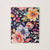 Blume in Aquarellfarbe Puzzle (Vertikal)