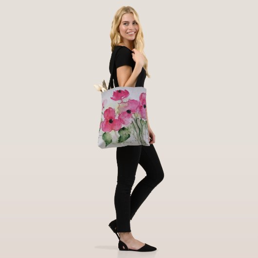 Blume in Aquarellfarbe Tasche (Am Model)