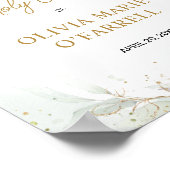 Blume in Aquarellfarbe Willkommen bei der ersten K Poster (Ecke)