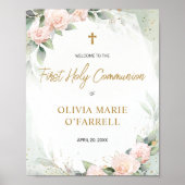 Blume in Aquarellfarbe Willkommen bei der ersten K Poster (Vorne)