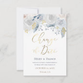 Blume in Aquarellfarben Ändern des Datums Einladung (Vorderseite)