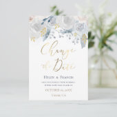 Blume in Aquarellfarben Ändern des Datums Einladung (Stehend Vorderseite)