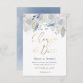 Blume in Aquarellfarben Ändern des Datums Einladung (Vorne/Hinten)