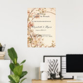 Blume in Aquarellfarben - Begrüßung Poster (Heimbüro)