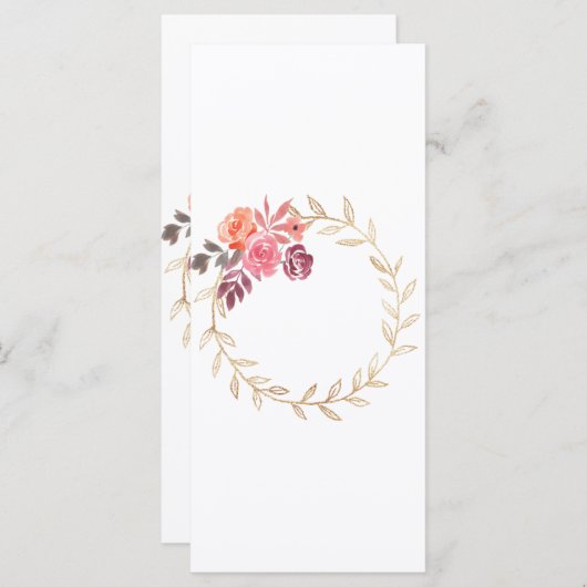 Blume in Aquarellfarben Blume (Vorne/Hinten)