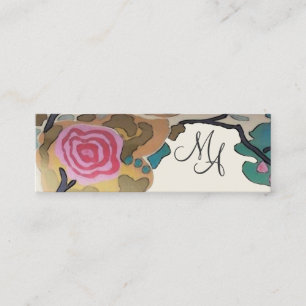 Blume in Aquarellfarben ~ Business / Calling Cards Telefonnummerkarte