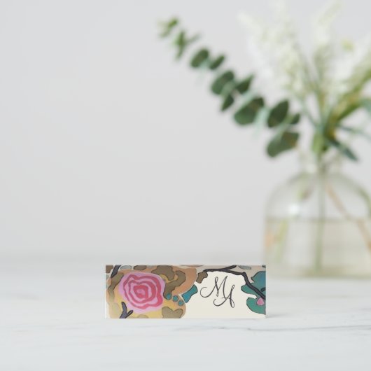 Blume in Aquarellfarben ~ Business / Calling Cards Telefonnummerkarte (Stehend Vorderseite)