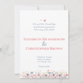 Blume in Aquarellfarben, die von Eltern veranstalt Einladung (Vorderseite)