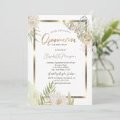 Blume in Aquarellfarben Einladung (Stehend Vorderseite)