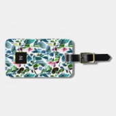 Blume in Aquarellfarben Gepäckanhänger (Vorderseite horizontal)