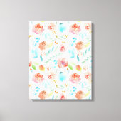 Blume in Aquarellfarben Leinwanddruck (Vorderseite)