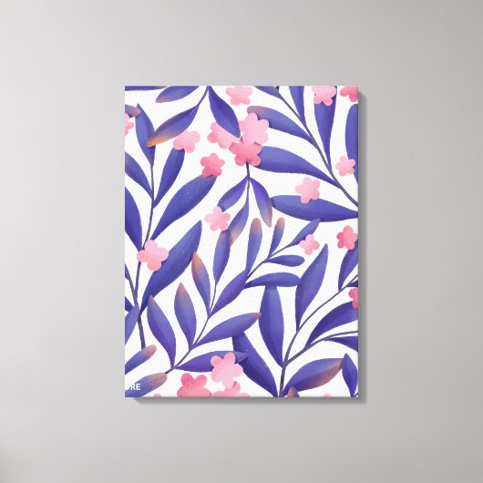 Blume in Aquarellfarben Leinwanddruck (Vorderseite)