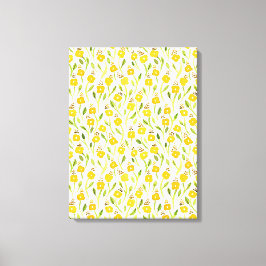 Blume in Aquarellfarben Leinwanddruck