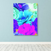 Blume in Aquarellfarben Leinwanddruck (Insitu (Holzboden))