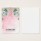 Blume in Aquarellfarben mit Grafikkarten (Vorne & Hinten)