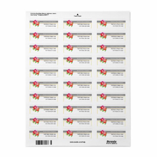 Blume in Aquarellfarben, moderne Hochzeit in Grau (Vorne)