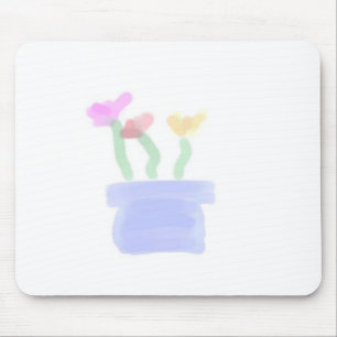 Blume in Aquarellfarben Mousepad