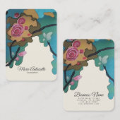 Blume in Aquarellfarben PAPIERE & GRÖSSE-OPTIONEN  Visitenkarte (Vorne/Hinten)