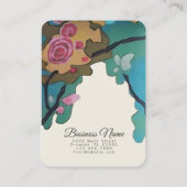 Blume in Aquarellfarben PAPIERE & GRÖSSE-OPTIONEN  Visitenkarte (Rückseite)