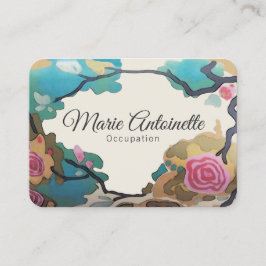 Blume in Aquarellfarben PAPIERE & GRÖSSE-OPTIONEN  Visitenkarte