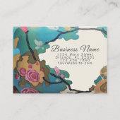 Blume in Aquarellfarben PAPIERE & GRÖSSENOPTIONEN  Visitenkarte (Rückseite)