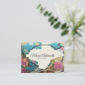 Blume in Aquarellfarben PAPIERE & GRÖSSENOPTIONEN  Visitenkarte (Stehend Vorderseite)