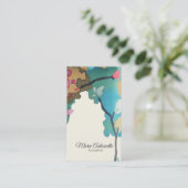 Blume in Aquarellfarben PAPIERE & GRÖSSENOPTIONEN Visitenkarte (Stehend Vorderseite)