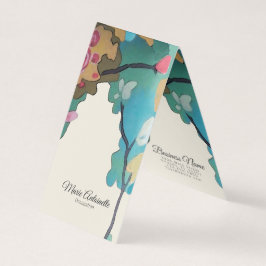 Blume in Aquarellfarben PAPIERE & GRÖSSENOPTIONEN  Visitenkarten