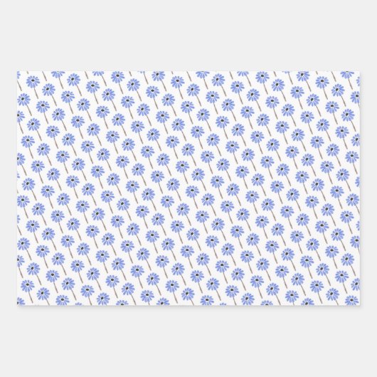 Blume in Aquarellfarben, Papierfräsen Set Geschenkpapier Set (Vorderseite 3)