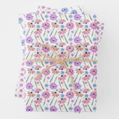 Blume in Aquarellfarben, Papierfräsen Set Geschenkpapier Set (Beispiel)