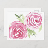 Blume in Aquarellfarben Postkarte (Vorne/Hinten)