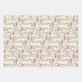 Blume in Aquarellfarben, rosa Wrapping Paper Sheet Geschenkpapier Set (Vorderseite)