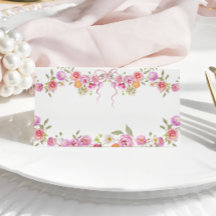 Blume in Aquarellfarben Wildblume Rosa Bow