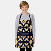 Blume in Beige Botanisches Muster Schürze (Getragen)