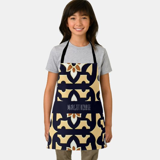 Blume in Beige Botanisches Muster Schürze (Insitu)