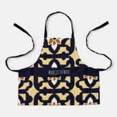 Blume in Beige Botanisches Muster Schürze (Vorderseite)