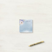 Blume in Beige und Lavendel Post-it Klebezettel (Auf Schreibtisch)