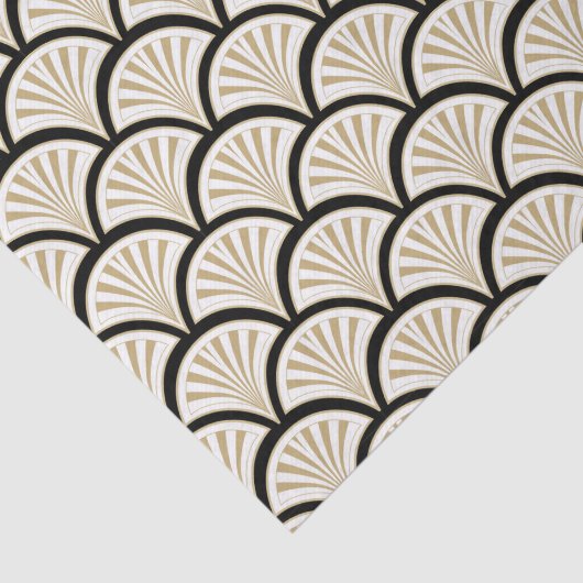 Blume in Beige und Schwarz-Deko Seidenpapier (Ausschnitt)