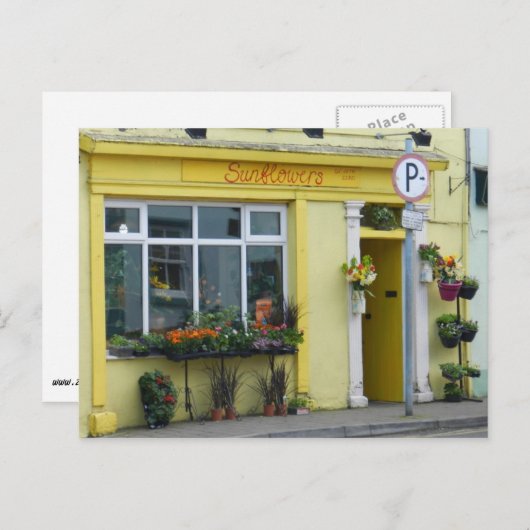 Blume in Birr - Irland Postkarte (Vorne/Hinten)