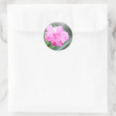 Blume in blassrosa runder aufkleber (Tasche)