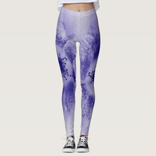 Blume in blau 2 leggings (Vorderseite)