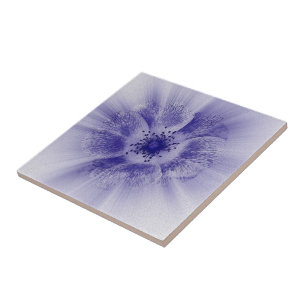Blume in blau fliese
