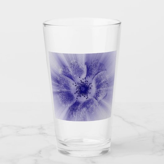 Blume in blau glas (Vorderseite)