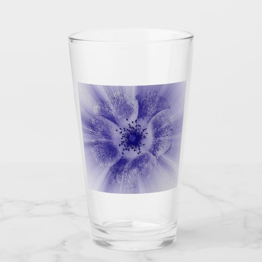 Blume in blau glas (Vorderseite)