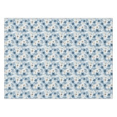 Blume in Blau und Beige Tischdecke (Vorderseite (Horizontal))