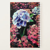 Blume in Blau und Rosa Planer (Rückseite)