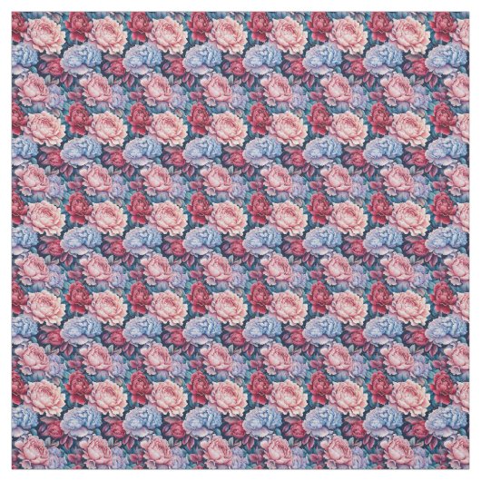 Blume in Blau und Rosa Stoff (Muster)