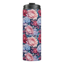 Blume in Blau und Rosa