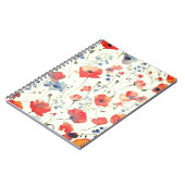 Blume in Blau und Rot Notizblock (Linke Seite)