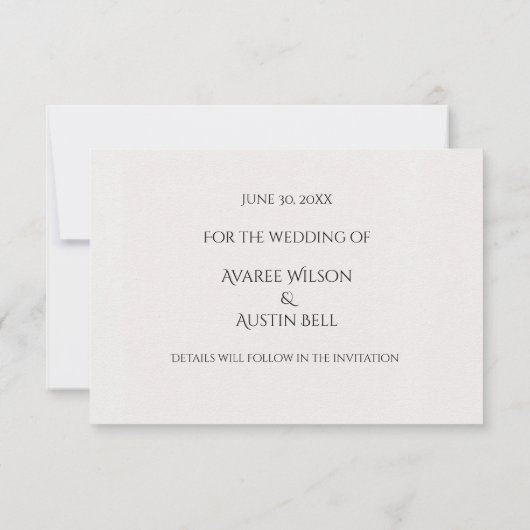 Blume in Blau und Weiß Save The Date (Rückseite)